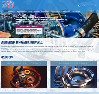 Website design for small business for AHP Seals